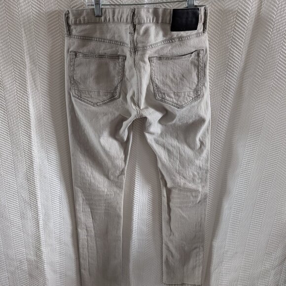 ALLSAINTS Men's Cigarette skinny-fit stretch-denim jeans Light Gray Size 30 - Picture 8 of 12